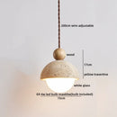 Axyaa Yellow Travertine LED Pendant Lights for Modern Living Spaces