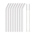 Axyaa Glass Straw Set - 3/5/10/11Pcs Reusable Eco Friendly Drinking Straws