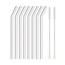 Axyaa Glass Straw Set - 3/5/10/11Pcs Reusable Eco Friendly Drinking Straws