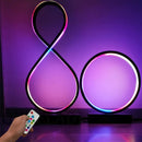 Axyaa Dimmable LED Ring Table Lamp for Home Décor & Bedroom Lighting
