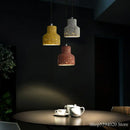 Axyaa Nordic Cement Pendant Lamp with Color LED for Bedroom and Dining Room