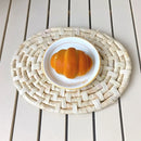 Axyaa Oval Straw Woven Table Mat, Insulation Placemat & Anti-Scalding Mat