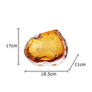 Axyaa Amber Glass Vase: Hydroponic Plant Pot for Table Decor and Flower Arrangements