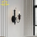 Axyaa Solid Wood Wall Lamp LED E14 for Bedroom, Living Room, Corridor