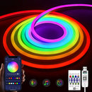 Axyaa RGBIC Neon LED Strip Lights with Bluetooth Control - Perfect for Home Party Decor