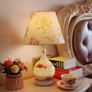Vintage Floral Table Lamp by Axyaa – Ceramic Warm Light for Bedroom & Living Room