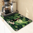 Axyaa Absorbent Non-slip Drain Mat for Coffee Bar and Kitchen Counter