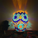 Axyaa Turkish Mosaic Egg Lamp: Vintage Handcrafted Glass Bedside Light