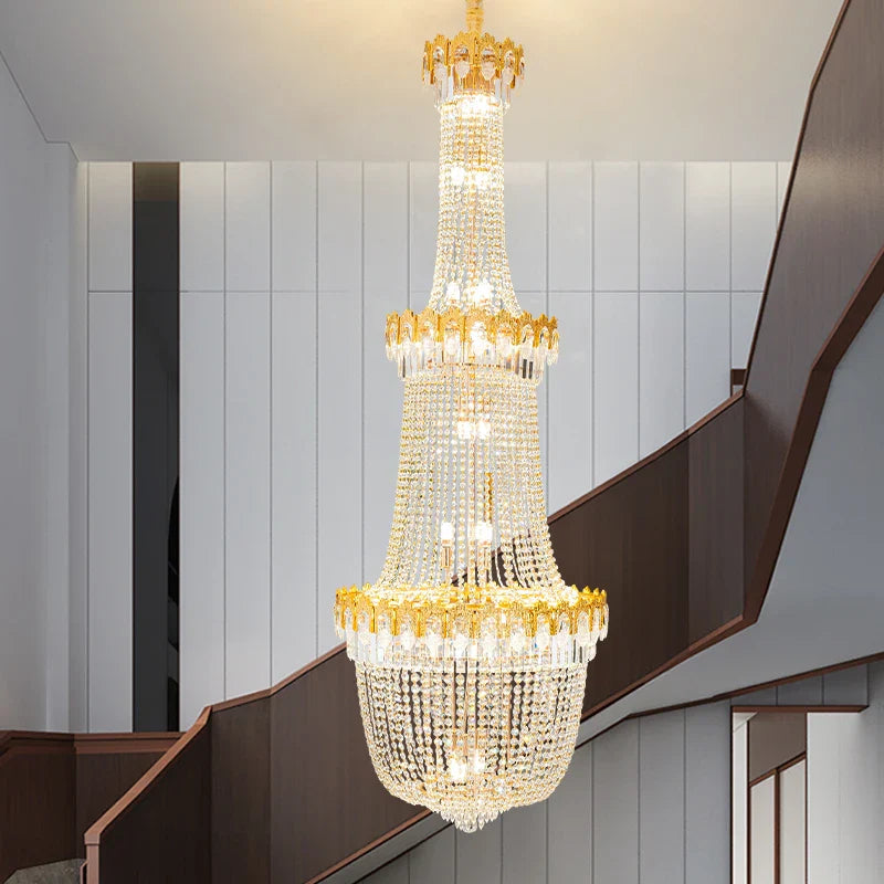 Axyaa Crystal Chandelier: Modern Luxury Lighting for Living Room and Hotel Project