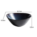 Axyaa Ceramic Ramen Noodle Bowls, Snack & Dessert Plates, Oval Specialty Tableware