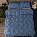 Axyaa 3D Flower Duvet Cover Set, Reversible Quilt Covers + Pillowcase, Solid Color, Home Bedding Essentials