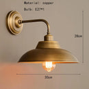 Axyaa Ceramic White Wall Light with Old Brass Finish - E27 Bulb - European Style
