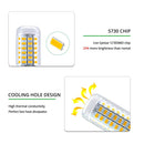 Axyaa LED Corn Bulb E27 E14 SMD 5730 24-72LEDs Chandelier Home Spotlight