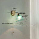 Axyaa Blue Glass Wall Sconce Nordic Modern Rotate Stair Light