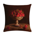Axyaa Floral Pattern Linen Cushion Cover for Home Sofa, 45x45cm Square Pillowcase