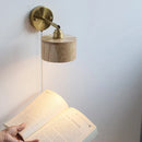 Axyaa Modern Ash Wood LED Wall Light with Pull Chain Switch