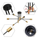 Axyaa Industrial Sputnik Chandelier: Modern Ceiling Light for Kitchen, Dining, Bedroom