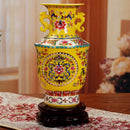 Axyaa Enamel Ceramic Double Ear Vase Home Decor Ornaments