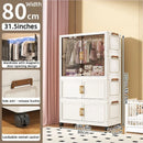 Axyaa 2-Door Foldable Wardrobe: Portable Closet, Large Capacity Storage Organizer