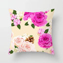 Axyaa Flower Butterfly Pattern Decorative Pillowcase for Home Sofa.