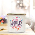 Axyaa Teacher's Day Enamel Handle Coffee Cup - Appreciation Gift for Educators