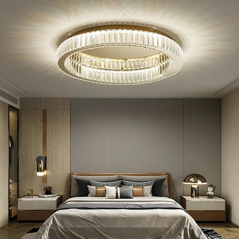 Axyaa Crystal LED Ceiling Light - Elegant Home Lighting Fixture