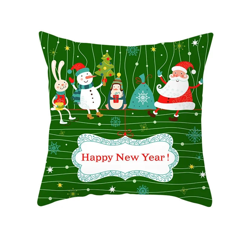 Axyaa Christmas Tree Print Pillow Case - 45x45cm
