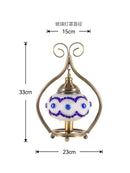 Axyaa Mosaic Glass Table Lamp LED E14 for Bedroom Living Room Hotel
