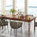 Axyaa 62" Farmhouse Wood Patio Dining Table, Seats 4-6, Indoor/Outdoor Picnic Table