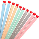 Axyaa Heart-shaped Alloy Chopsticks Set for Elegant Dining