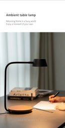 Axyaa Dimmable Wood Desk Lamp for Bedroom and Office Decor