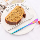Axyaa Black Gold Butter Knife Set of 10 - Cheese Spreader Set