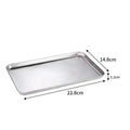 Axyaa Stainless Steel Buffet Presentation Tray - Food Serving Plate, Storage Organizer