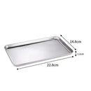 Axyaa Stainless Steel Buffet Presentation Tray - Food Serving Plate, Storage Organizer