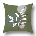 Axyaa Green Leaf Geometric Print Decorative Pillowcase for Home & Office