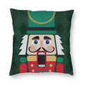 Nutcracker Doll Cushion Cover - Axyaa Square Throw Pillow for Christmas Home Decor