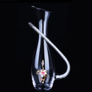 Axya Crystal Glass Wine Decanter Pitcher Flagon Dispenser - Barware for Wine Accessories.