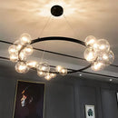 Axyaa Glass Chandelier: Luxury Nordic Designer G9 Hanging Lights for Home Décor