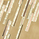 Axyaa Modern Crystal Spiral Staircase Chandelier for Duplex Villa and Restaurant