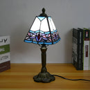 Axyaa Tiffany Stained Glass Mediterranean Sea Table Lamp for Bedroom and Home Decor