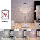 Axyaa Acrylic Crystal LED Table Light: Transparent Prism Night Lights for Bedroom Decor