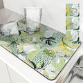 Tropical Leaf Kitchen Drying Mat Quick Dry Drain Pad for Axyaa Brand