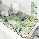 Tropical Leaf Kitchen Drying Mat Quick Dry Drain Pad for Axyaa Brand