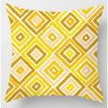 Axyaa Yellow Flower Print Cushion Cover for Home Sofa Decoration