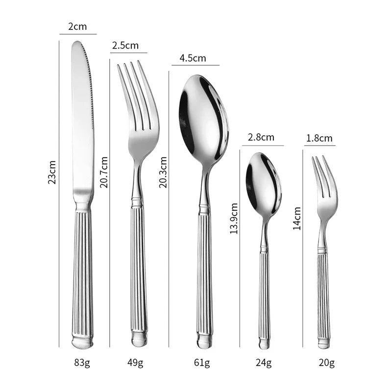 Axyaa Stainless Steel Cutlery Set for Western Dining