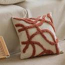 Axyaa Nordic Chenille Embroidery Tufted Cushion Cover for Sofa