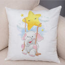 Axyaa Christmas Cartoon Animal Cushion Cover - Santa Claus Pillowcase
