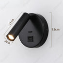 Axyaa LED 3W Rotating Spotlight Warm Light USB Charging Bedroom Reading Light