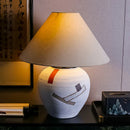 Axyaa Chinese Wabi Sabi Ceramic Table Lamp - Handmade Medieval Style for Home Decor