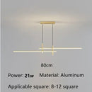 Axyaa Minimalist Line Chandelier Pendant Lamps for Kitchen Dining Table Lighting